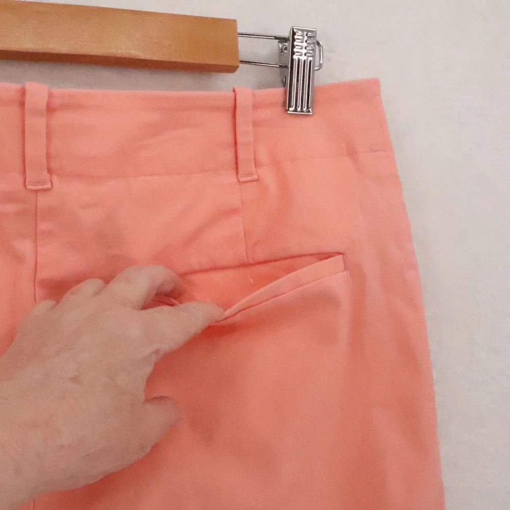 Talbots Bermuda Shorts Womens Size 8 Coral Stretch Cotton Preppy Coastal Modest